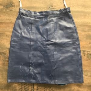 Vintage Genuine Leather Skirt